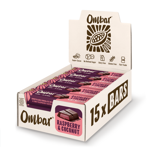 Wholesale Ombar Chocolate Bars Coco Raspberry 42g