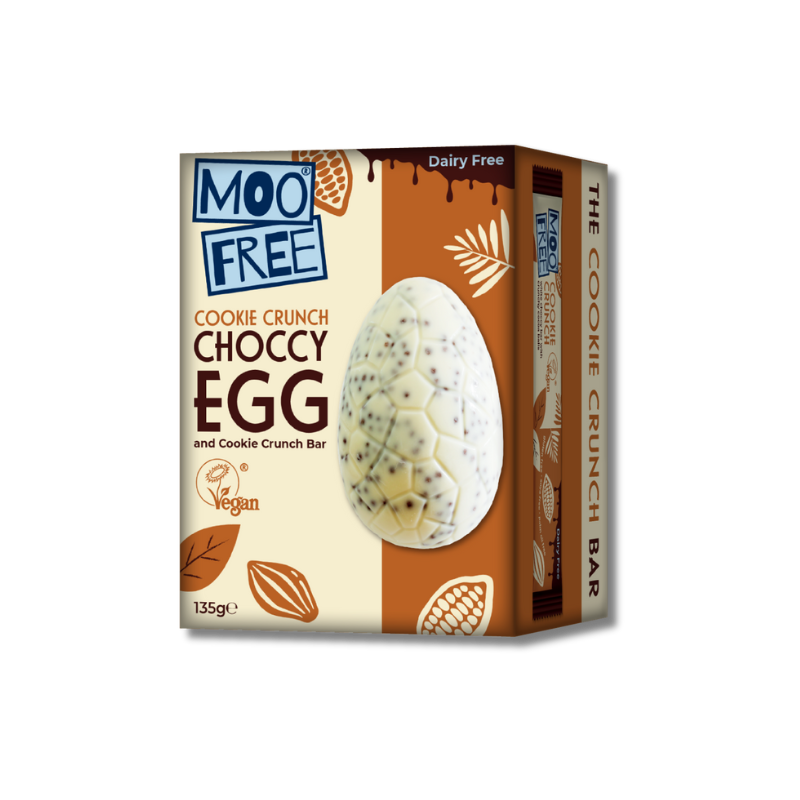 Moo Free Cookie Crunch Easter Egg + Bar [Box of 4]