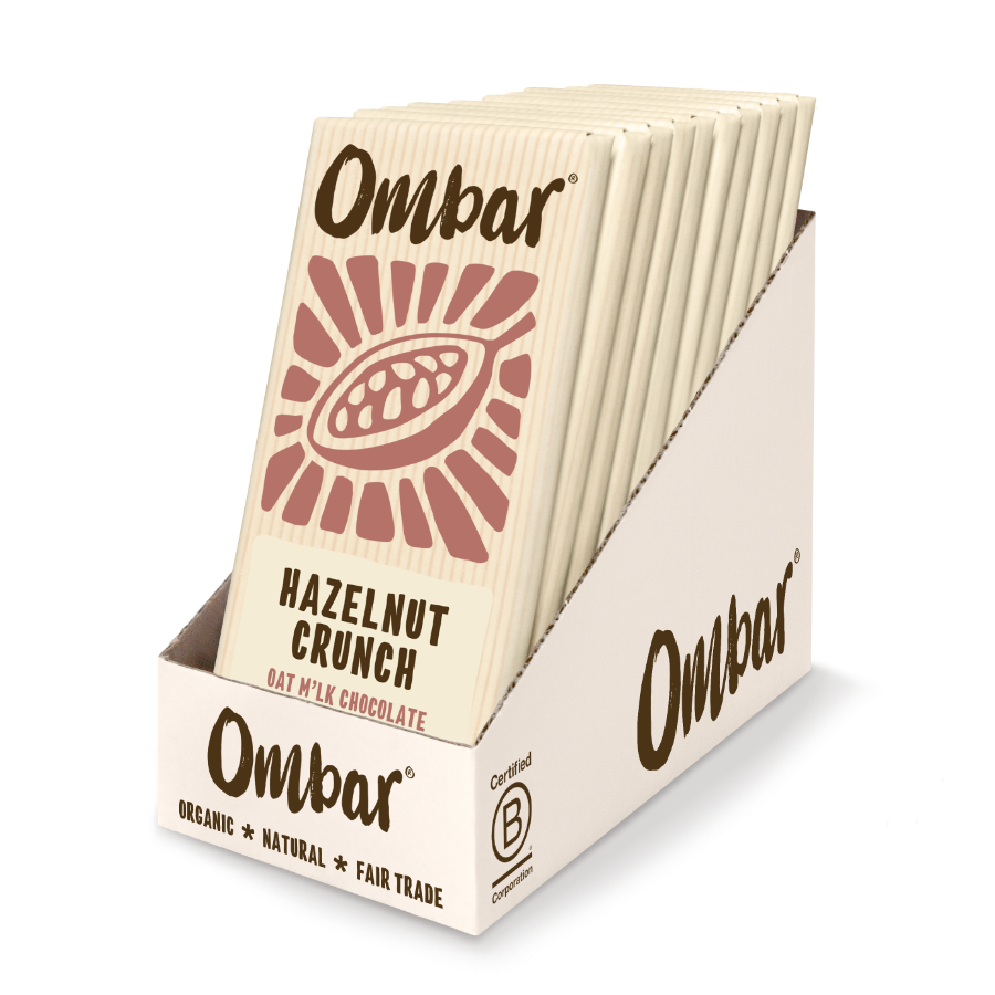 Wholesale Ombar Oat Milk Chocolate Bars Hazelnut 70g