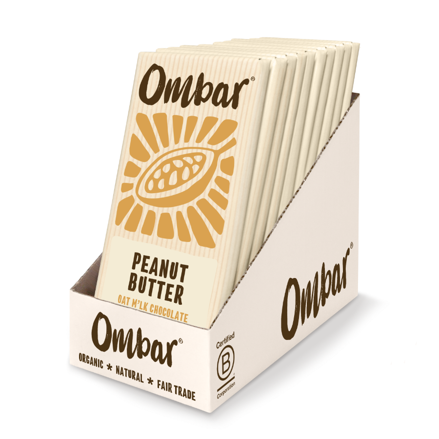 Wholesale Ombar Oat Milk Chocolate Bars Peanut Butter 70g
