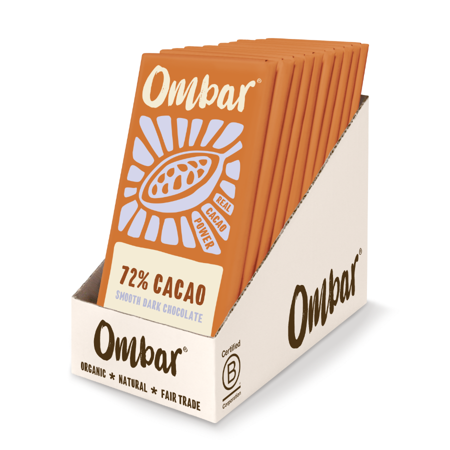 Wholesale Ombar Chocolate Bars 72% Cacao 70g