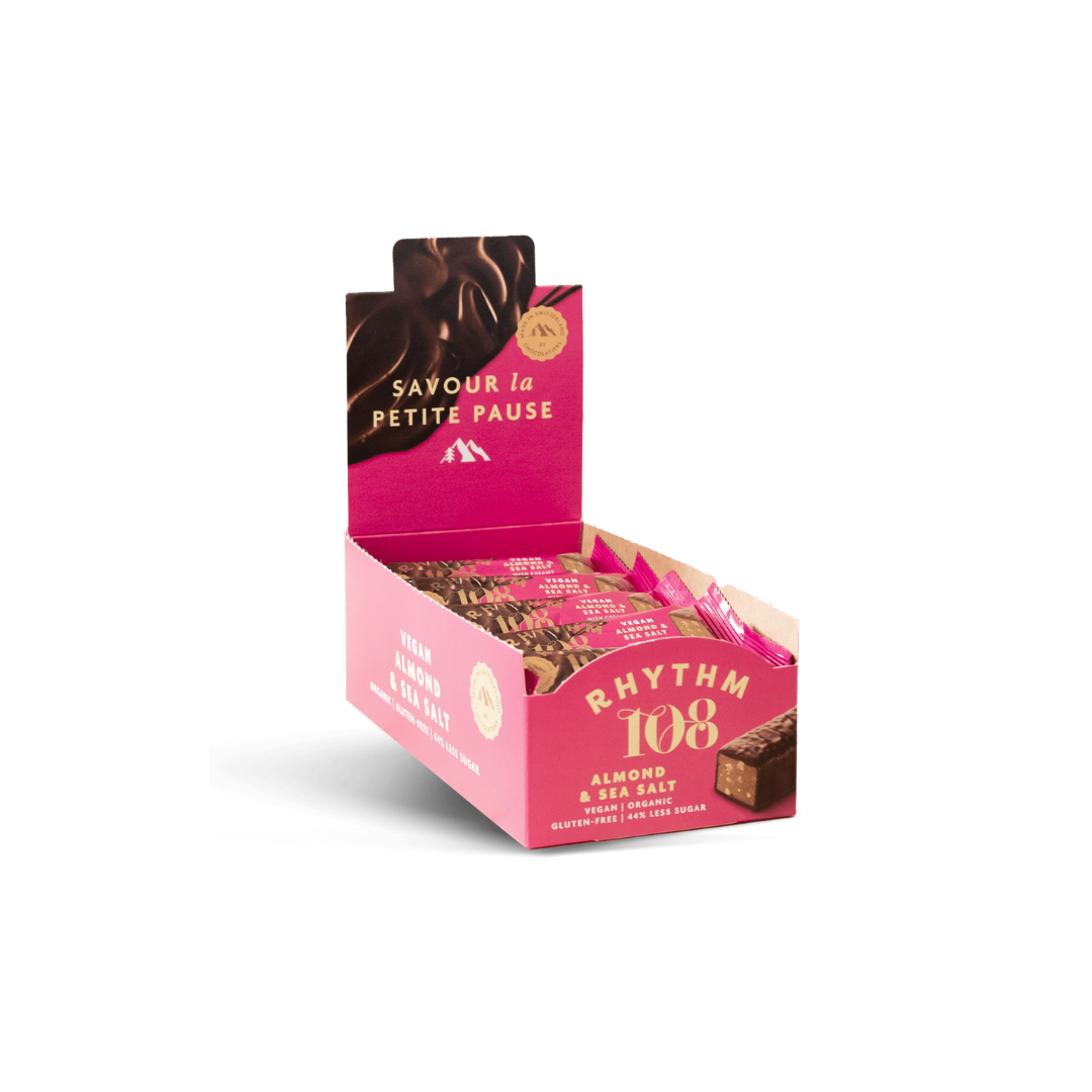 Rhythm 108 Chocolate Bar Almond Sea Salt [Box of 15]