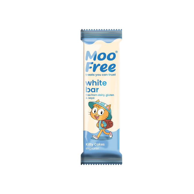 Moo Free Mini Chocolate Bar - White [Box of 20]